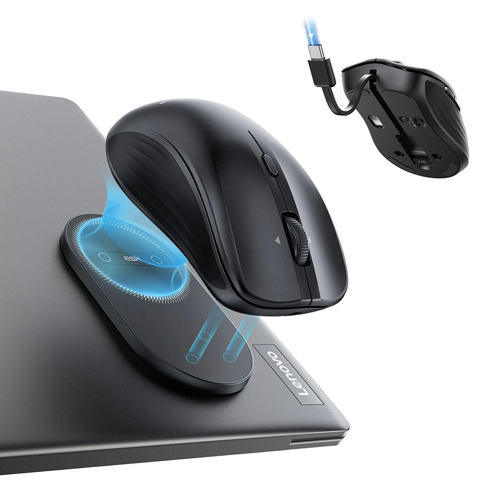 Mouse Wireless ESR MagMouse, 800DPI - 4800DPI, BT / Wi-Fi, Preto
