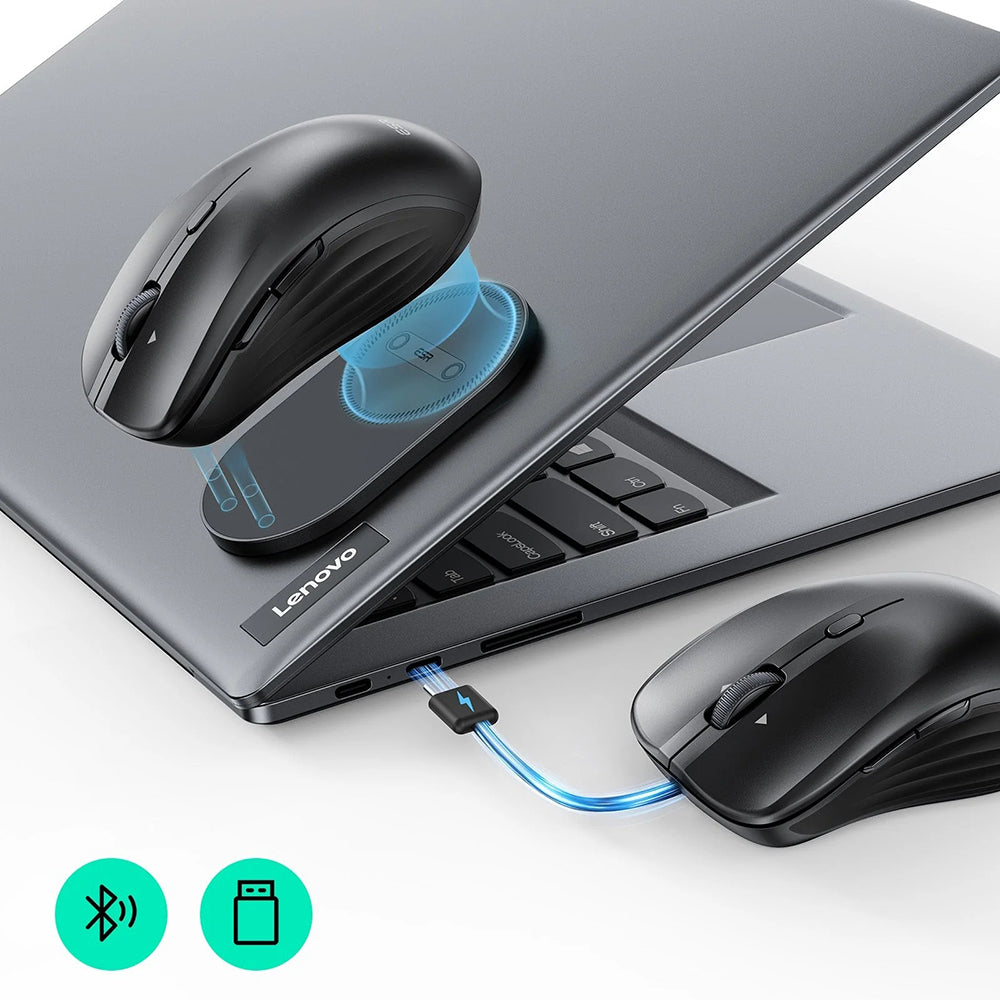 Mouse Wireless ESR MagMouse, 800DPI - 4800DPI, BT / Wi-Fi, Preto