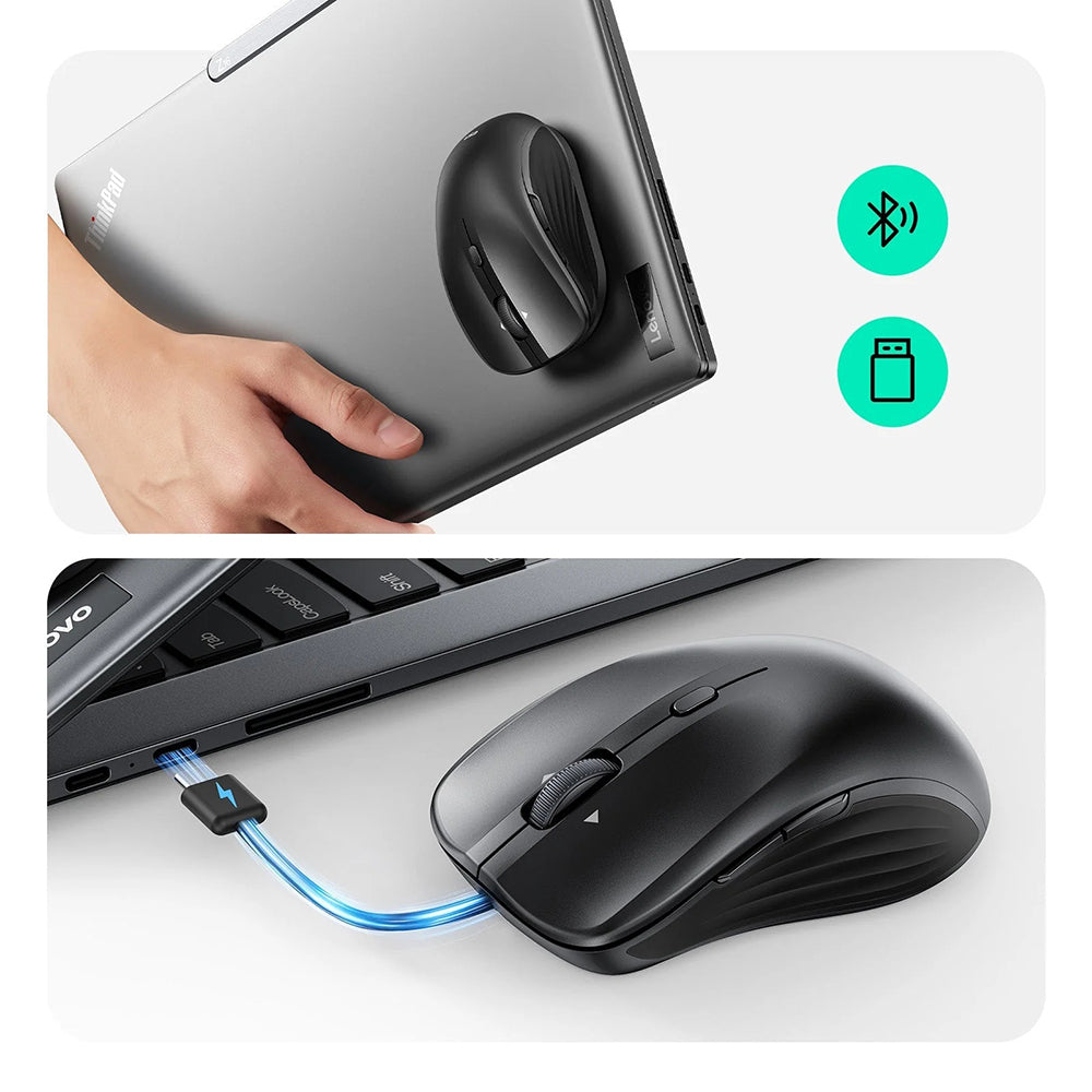 Mouse Wireless ESR MagMouse, 800DPI - 4800DPI, BT / Wi-Fi, Preto