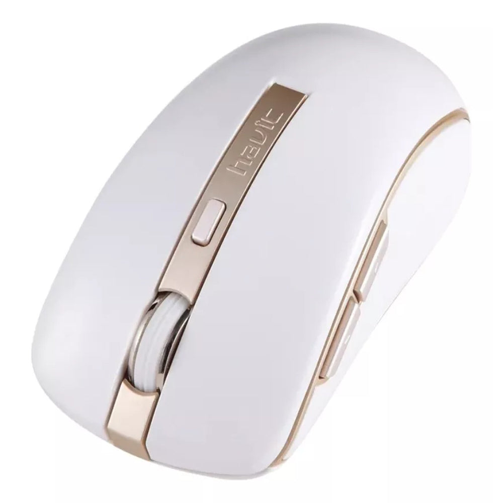 Mouse Wireless HAVIT MS951GT, 1000DPI - 1600DPI, Branco Dourado
