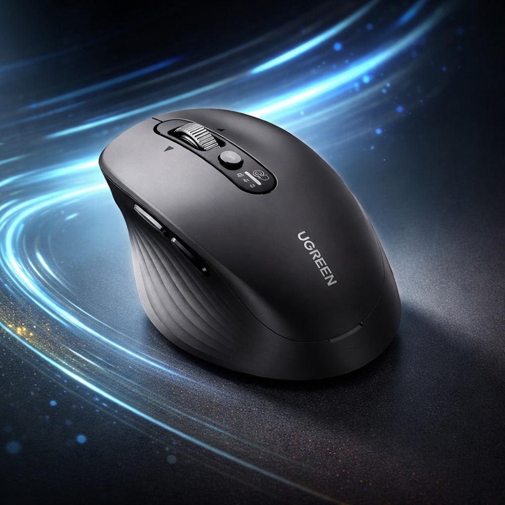 Mouse Wireless UGREEN M752 (75498B), 5000DPI, BT / Wi-Fi, Preto