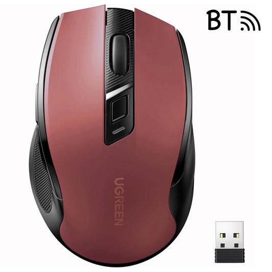 Mouse Wireless UGREEN MU006, 4000DPI, Vermelho