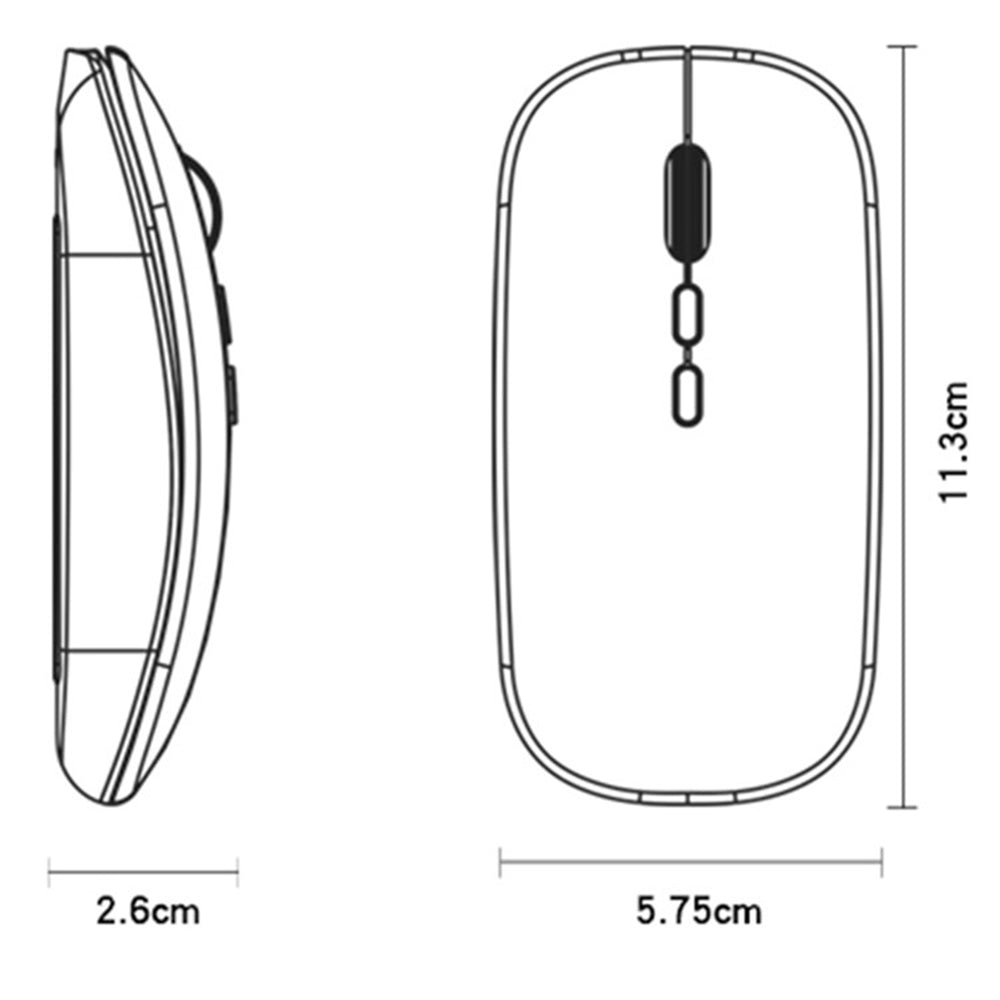 Mouse Wireless Yesido KB15, 800DPI - 1600DPI, Prateado