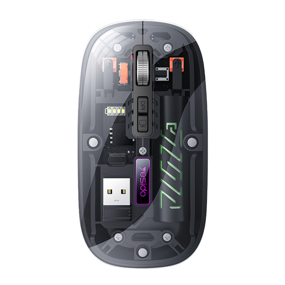 Mouse Wireless Yesido KB29, 800DPI - 1600DPI, BT / Wi-Fi, Preto