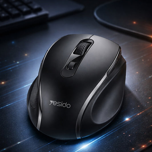 Mouse Wireless Yesido KB45, 800DPI - 1600DPI, Preto