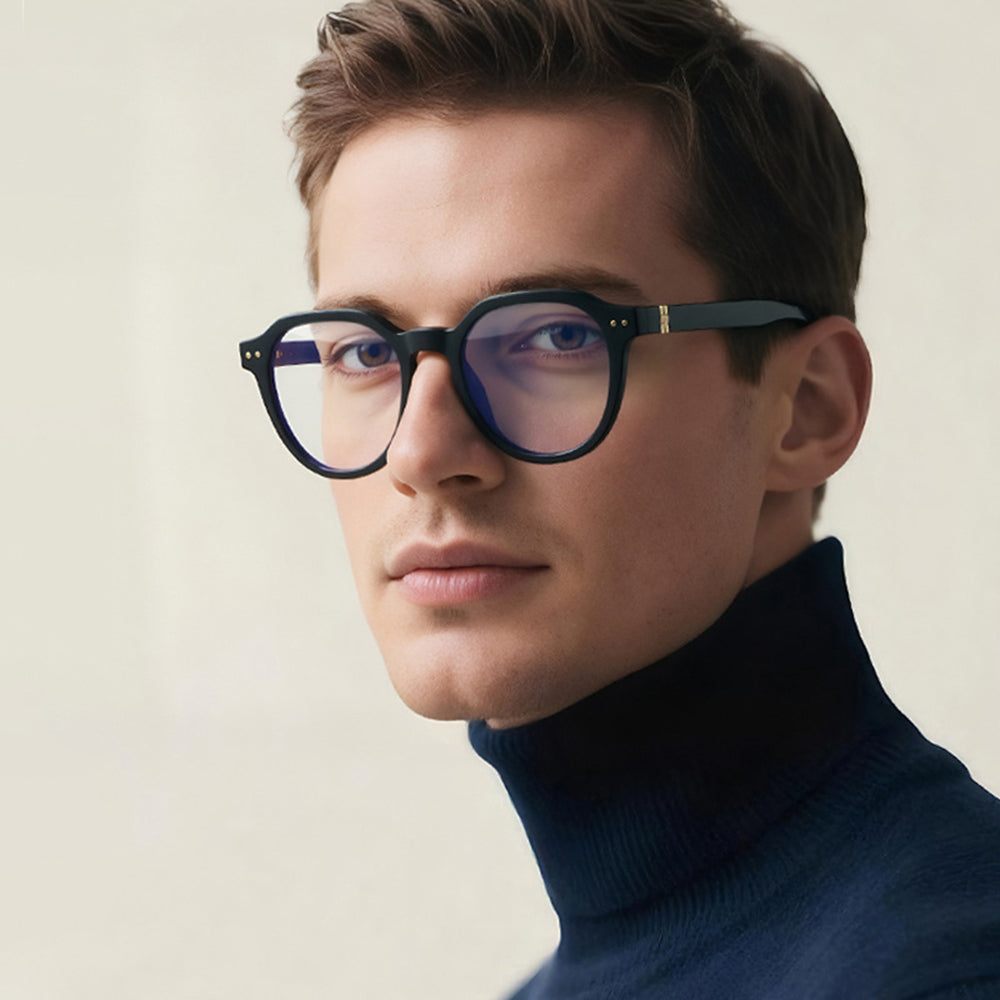 Óculos de Computador Masculinos Techsuit 2228, Anti-Luz Azul, Castanho Claro