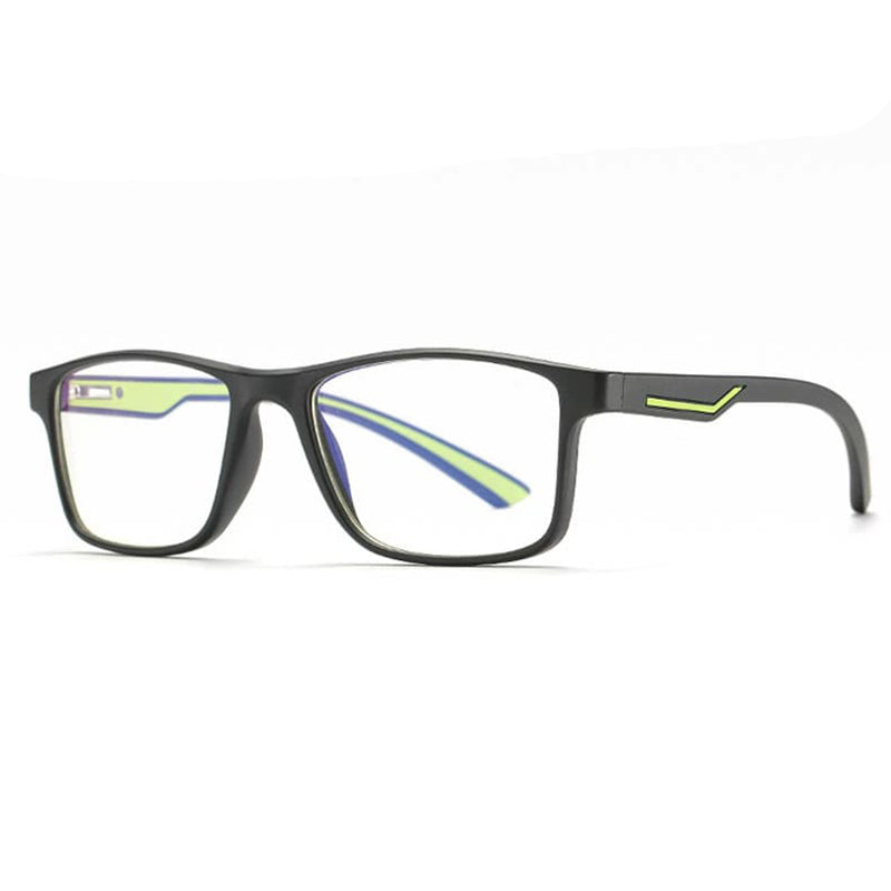 Óculos de Computador Masculinos Techsuit F2388, Anti-Luz Azul, Preto Verde