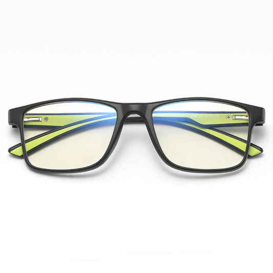 Óculos de Computador Masculinos Techsuit F2388, Anti-Luz Azul, Preto Verde