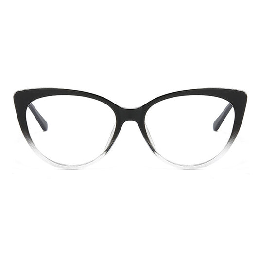 Óculos de Computador Femininos Techsuit F5018-C7, Anti-Luz Azul, Pretos Transparentes