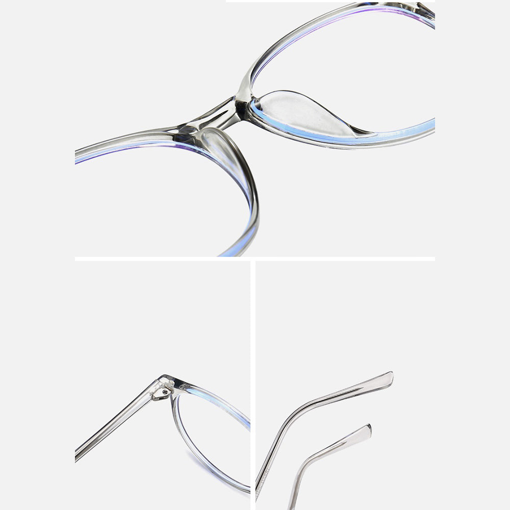 Óculos de Computador Femininos Techsuit F8551-C7, Anti-Luz Azul, Cinza