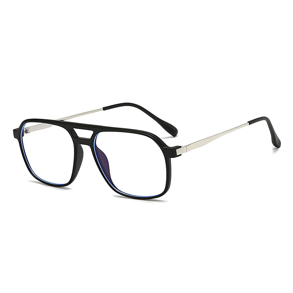 Óculos de Computador Unissexo Techsuit 83092, Anti-Luz Azul, Preto Prateados