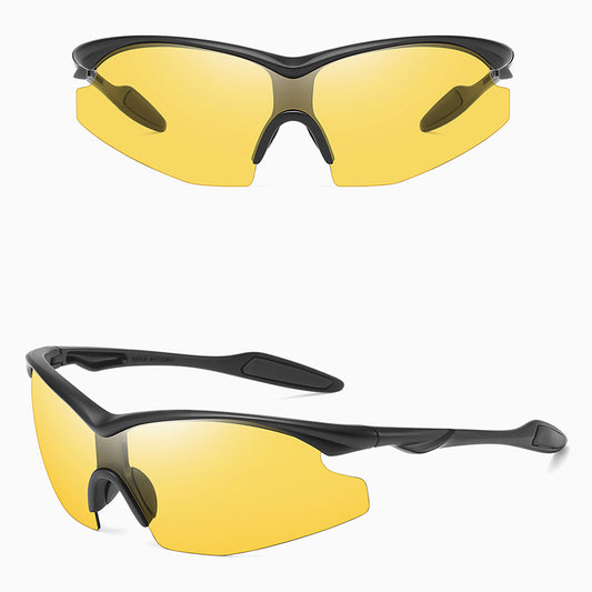 Óculos de Ciclismo Unissexo Techsuit 1806, Proteção UV, Preto Amarelo