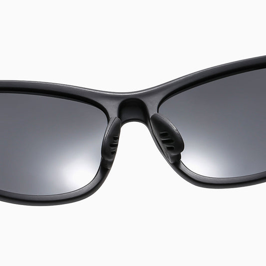 Óculos de Ciclismo Unissexo Techsuit 9309, Polarizados, Prateados Cinza