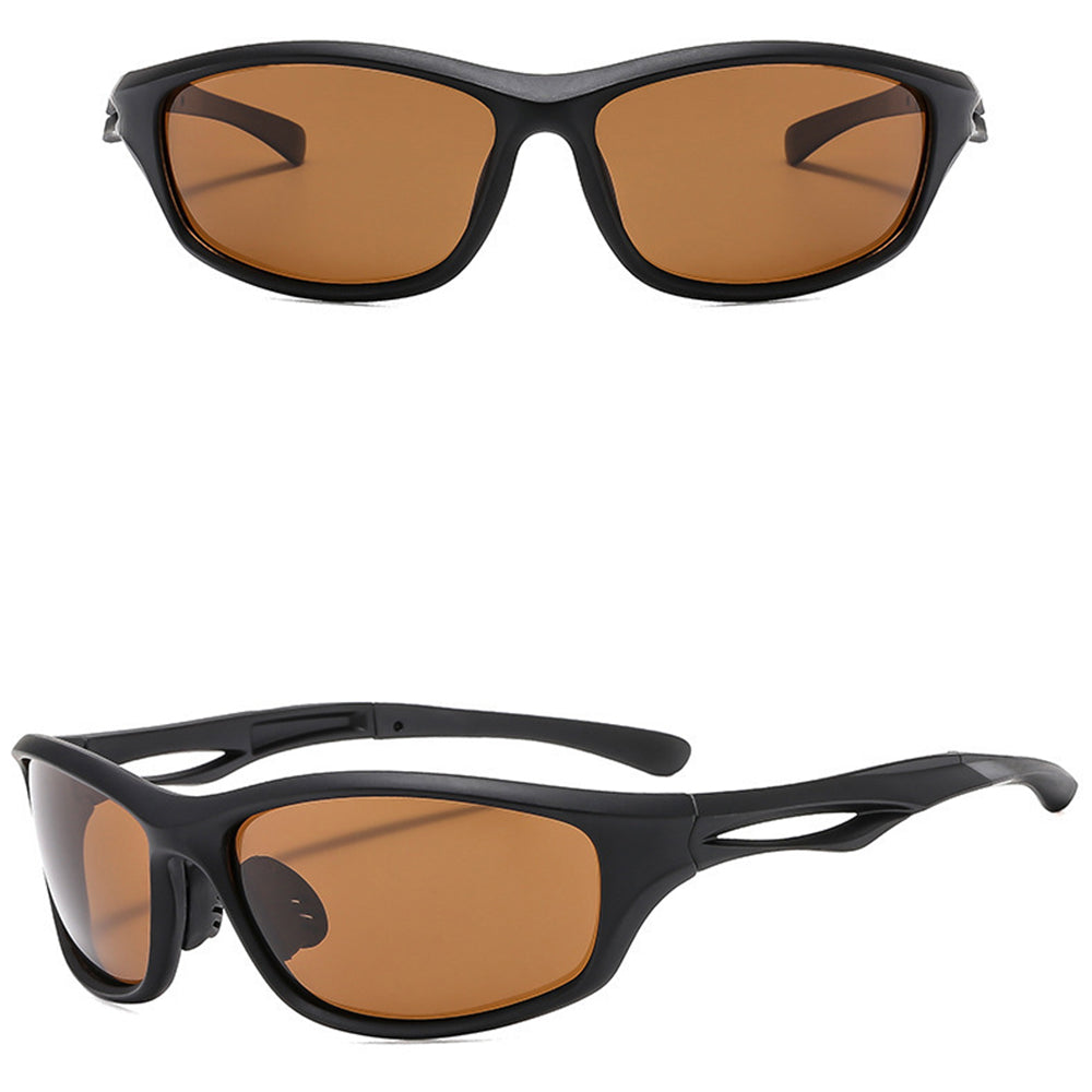 Óculos de Ciclismo Unissexo Techsuit 9309, Polarizados, Preto Castanho