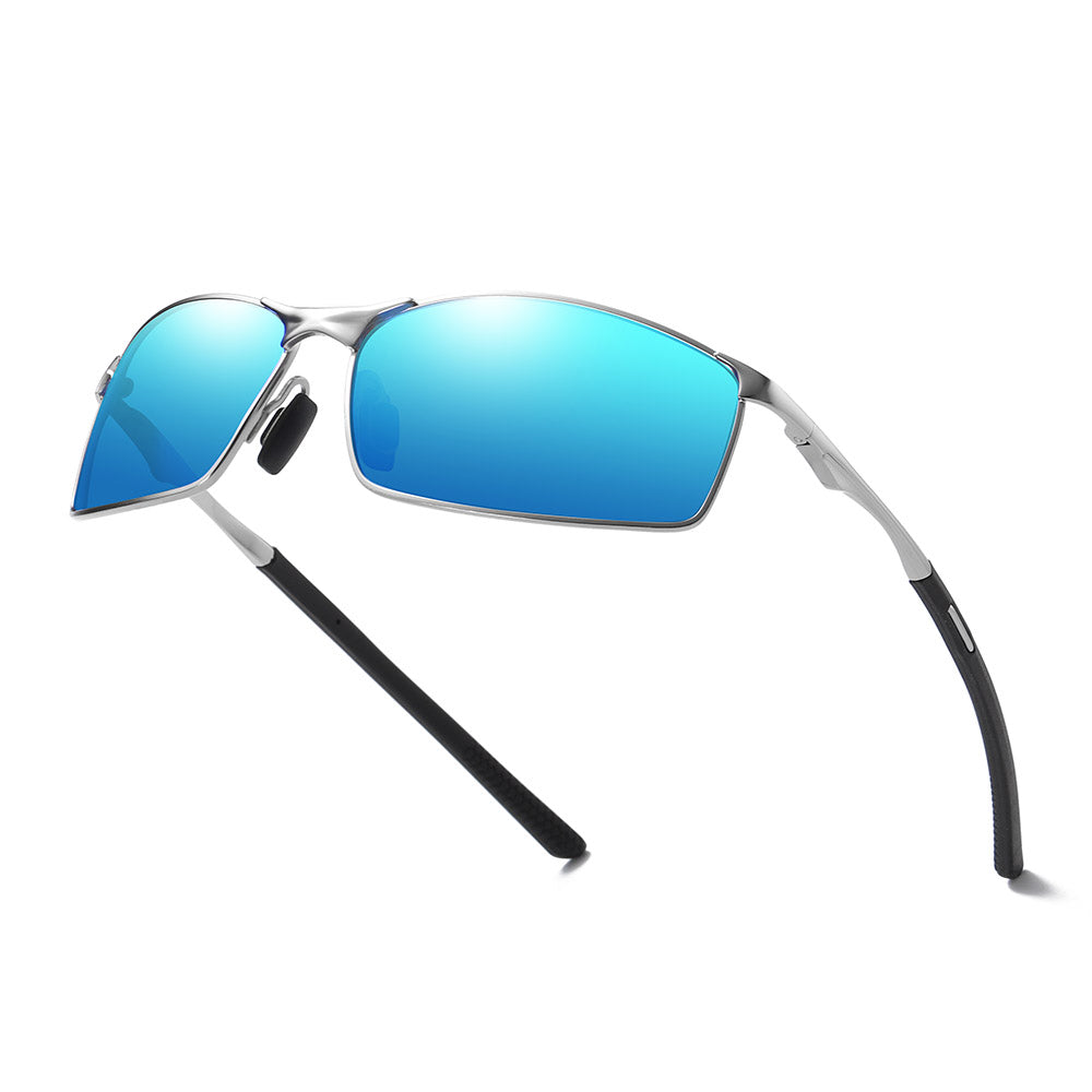 Óculos de Sol Homem Techsuit 559, Polarizados, Proteção UV, Prateados Azuis