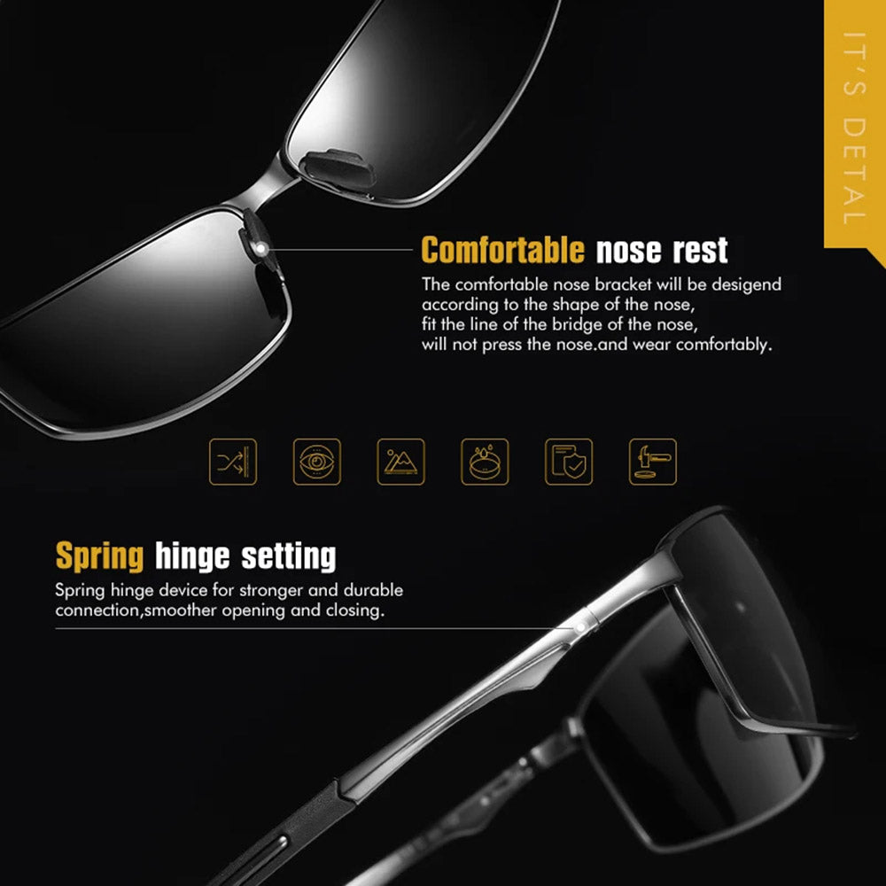 Óculos de Sol Homem Techsuit 559, Polarizados, Proteção UV, Cinza Preto