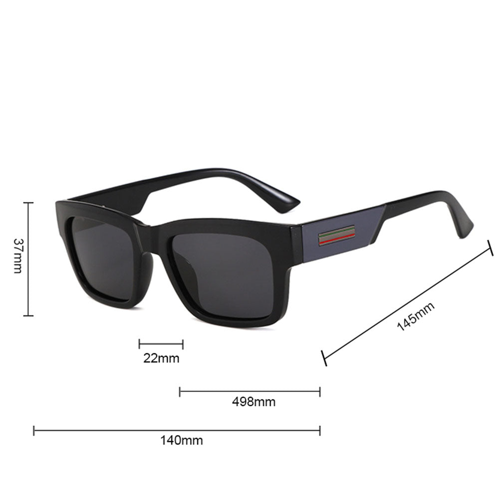 Óculos de Sol Homem Techsuit 8491, Polarizados, Proteção UV, Preto Mate Vermelhos