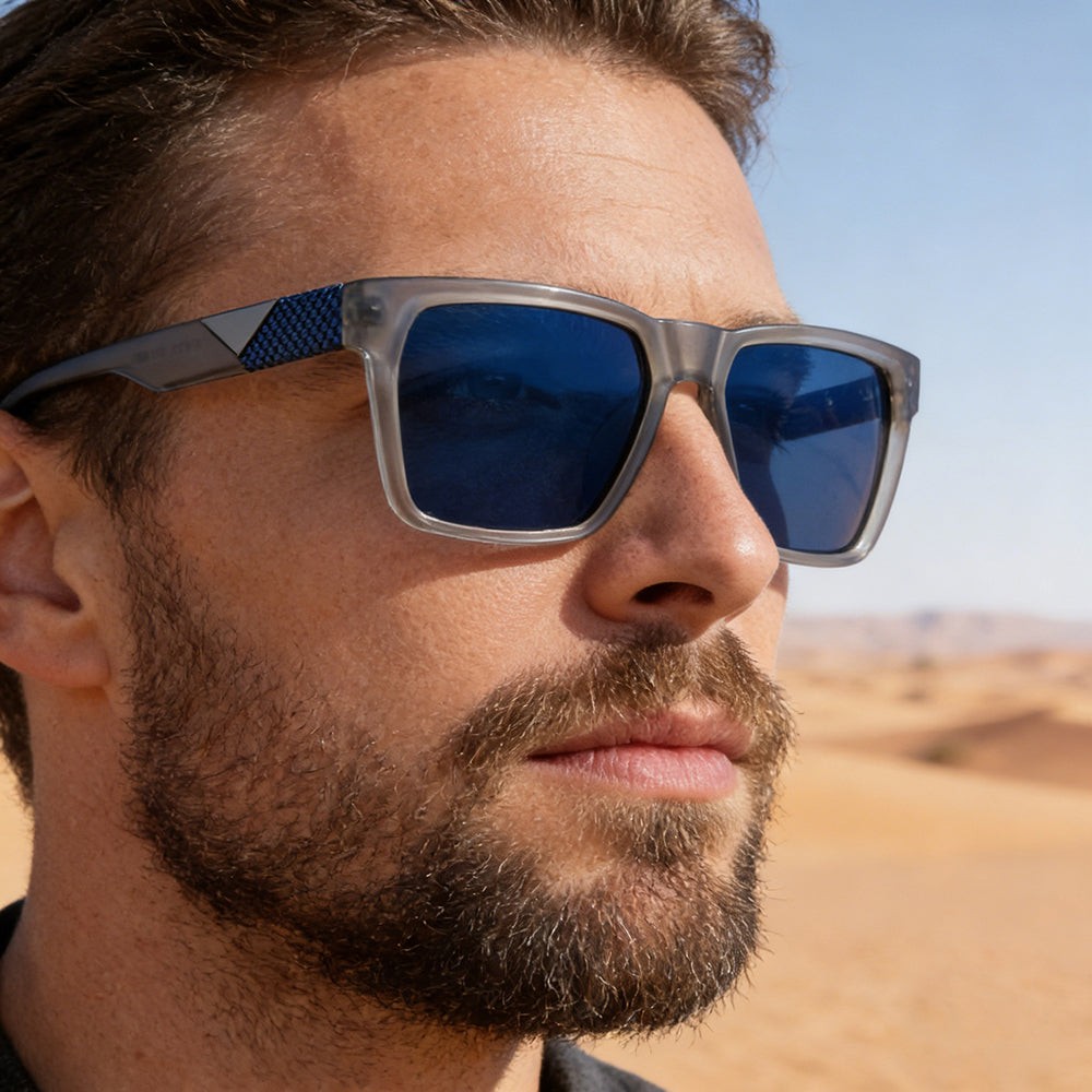 Óculos de Sol Homem Techsuit 8500, Polarizados, Proteção UV, Preto Cinza