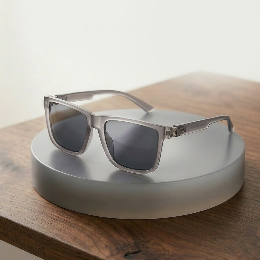 Óculos de Sol Homem Techsuit 8506, Polarizados, Proteção UV, Cinza Mate