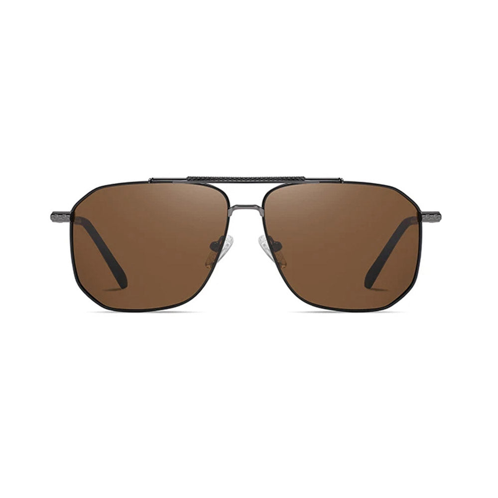 Óculos de Sol Homem Techsuit 8538, Polarizados, Proteção UV, Cinza Castanho