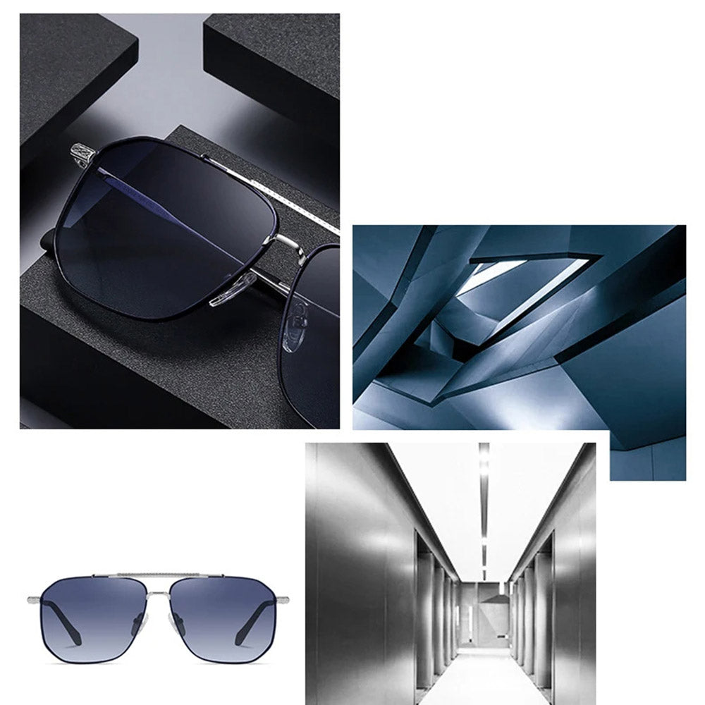 Óculos de Sol Homem Techsuit 8538, Polarizados, Proteção UV, Cinza Castanho