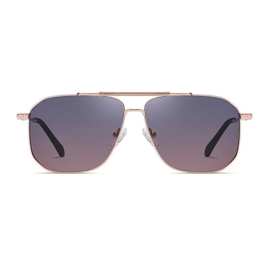 Óculos de Sol Homem Techsuit 8538, Polarizados, Proteção UV, Rosa Dourado Roxo