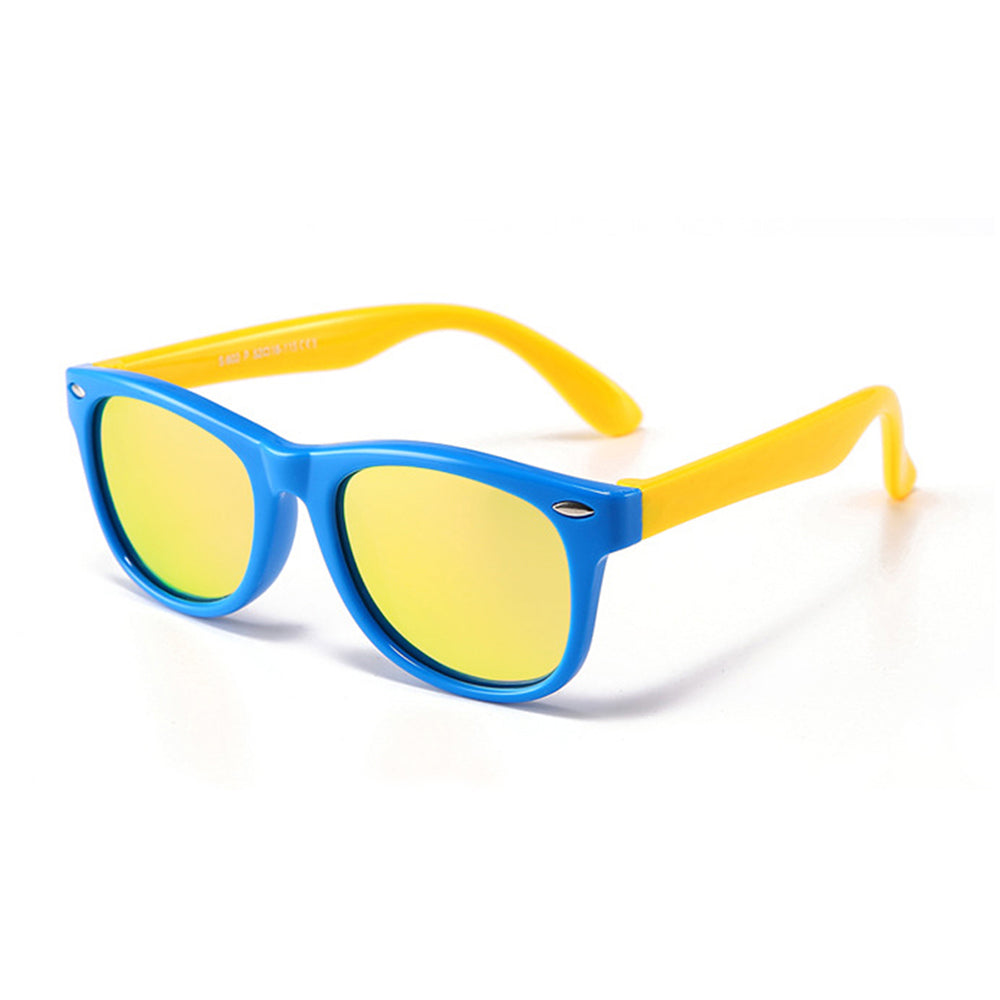 Óculos de Sol Criança Techsuit D802, Polarizados, Proteção UV, Azuis Amarelos