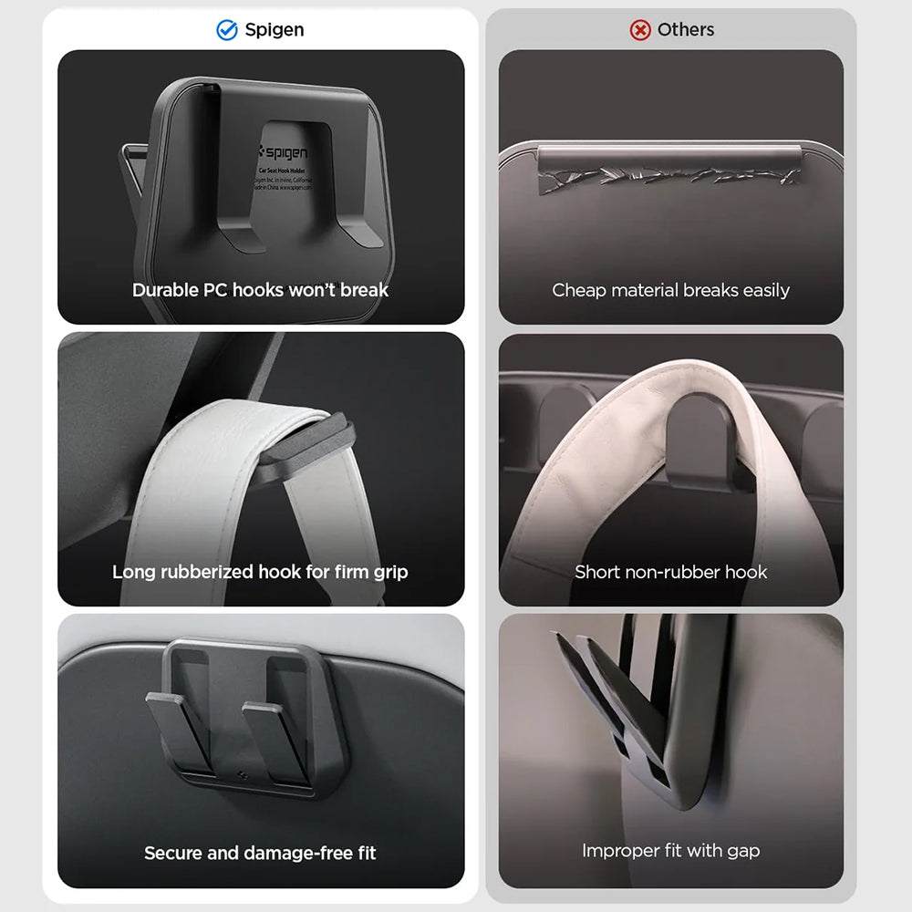Organizador Auto Spigen com montagem na parte de trás do banco para Tesla Y / 3, Conjunto de 2 peças ACP11563