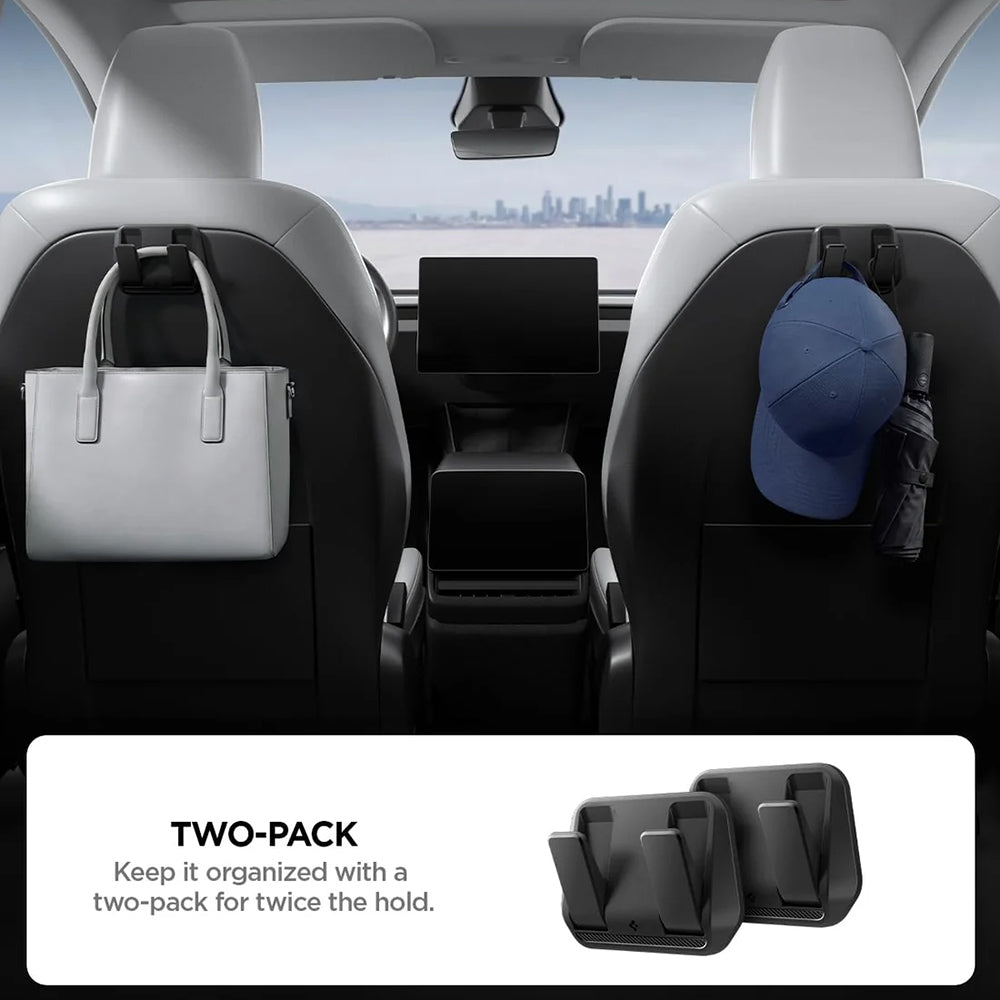 Organizador Auto Spigen com montagem na parte de trás do banco para Tesla Y / 3, Conjunto de 2 peças ACP11563