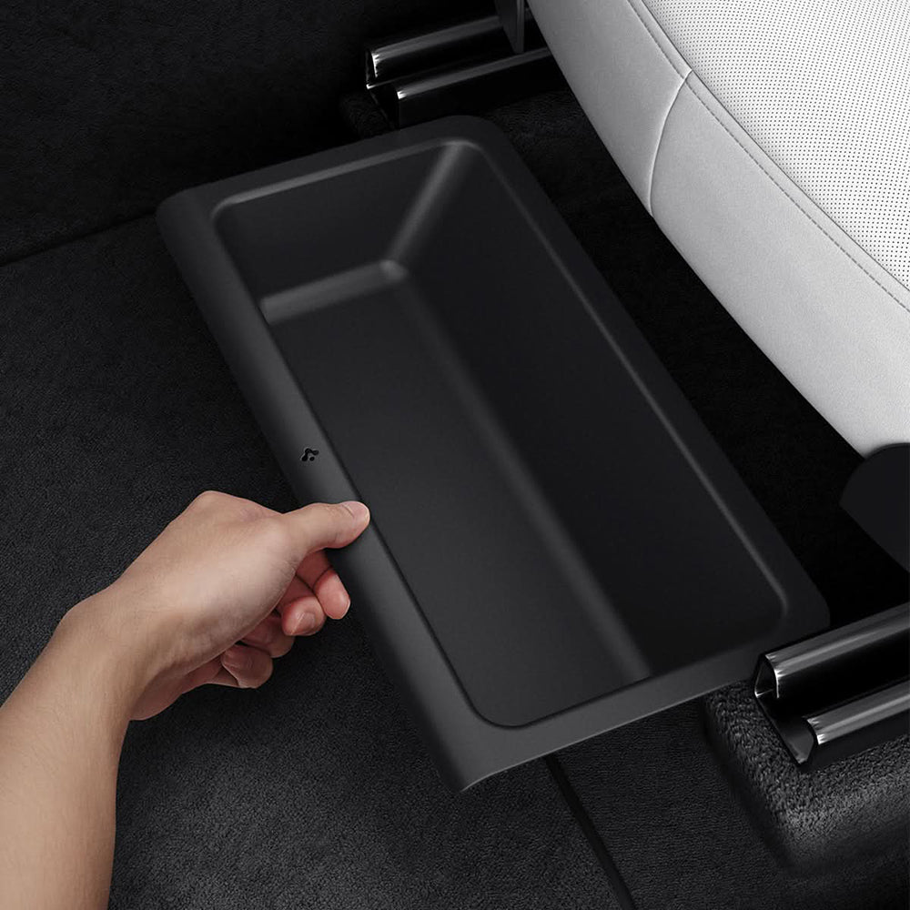 Organizador Automóvel Spigen TO222J com montagem sob o assento para Tesla Y Juniper, Conjunto de 2 peças