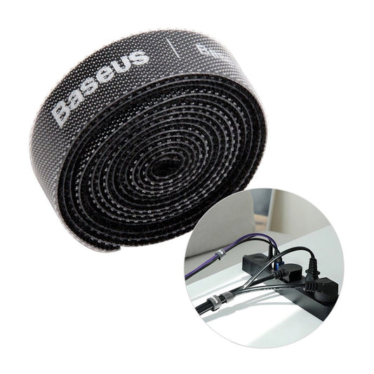 Organizador de Cabos Baseus Circle, Velcro, 1m, Preto ACMGT-E01
