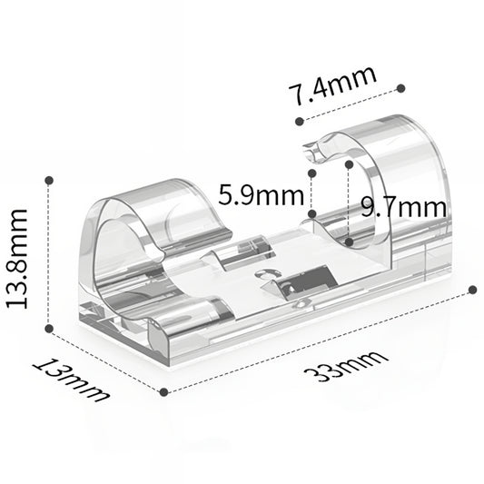 Organizador de Cabos CableCreation CT1001, Conjunto de 50 peças, Transparente