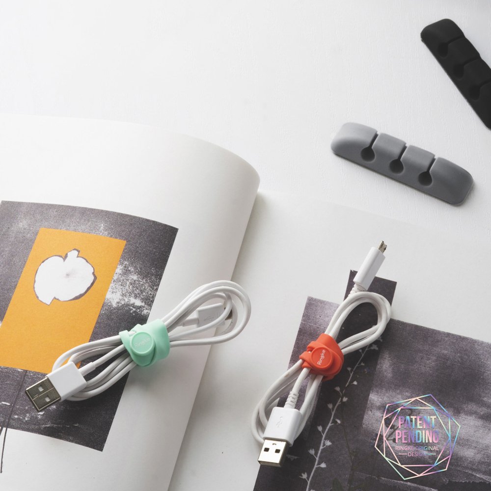 Organizador de Cabos Ringke, Conjunto de 4 Peças, Várias Cores