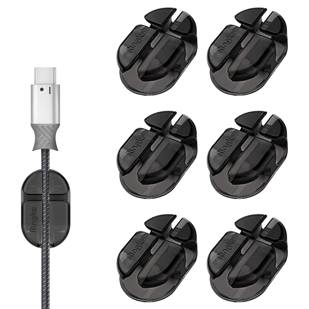 Organizador de Cabos Ringke, Conjunto de 6 peças, Preto
