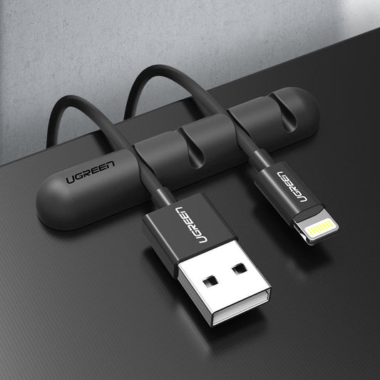 Organizador de Cabos UGREEN, Conjunto de 2 peças, Preto