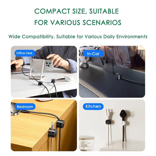 Organizador de Cabos UGREEN LP886, Conjunto de 3 Peças, Preto