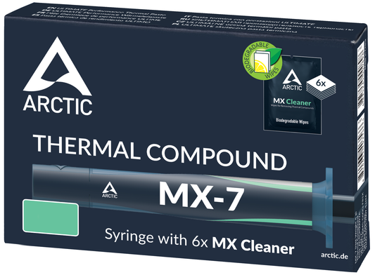 Pasta Termocondutora ARCTIC MX-7 + Toalhetes MX Cleaner, Tipo Seringa, 4g ACTCP00092A