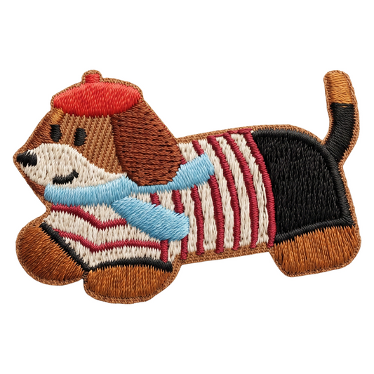 Patch / Remendo Têxtil OEM Dachshund, Conjunto 3 peças, Multicolor