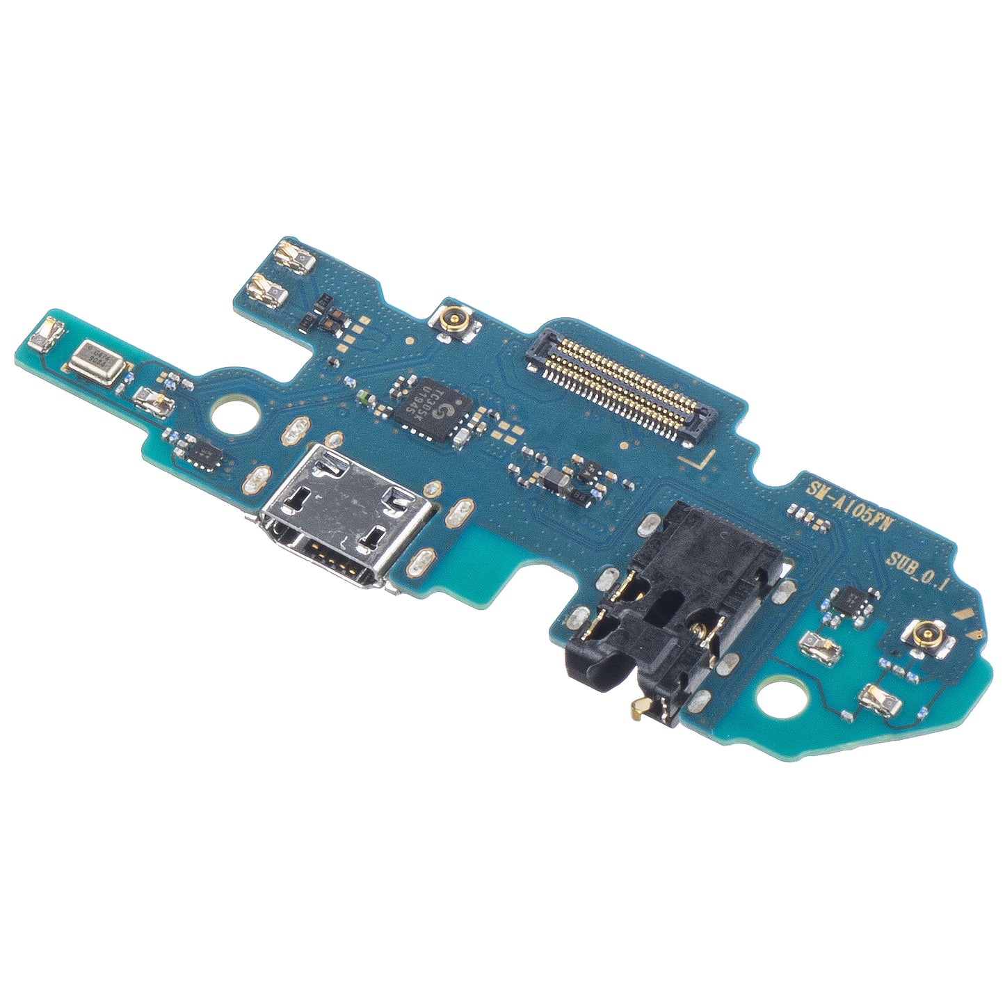 Placa com Conector de Carregamento - Áudio - Microfone Samsung Galaxy A10 A105, SUB 0.1