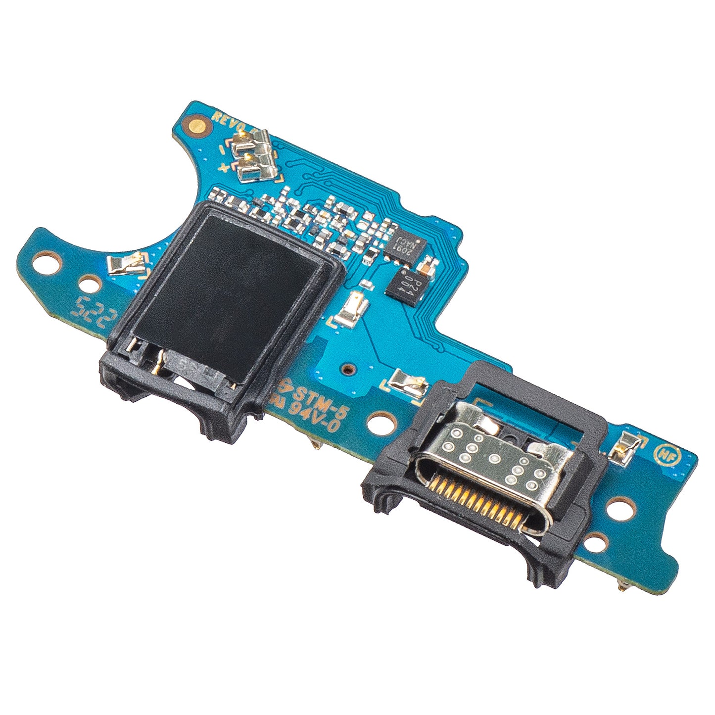 Placa com Conector de Carregamento - Áudio - Microfone Samsung Galaxy A03s A037, Versão Europa, Service Pack GH81-21245A