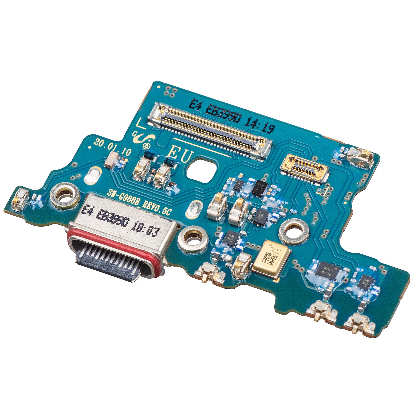 Placa com Conector de Carregamento - Microfone Samsung Galaxy S20 Ultra G988, Service Pack GH96-13300A