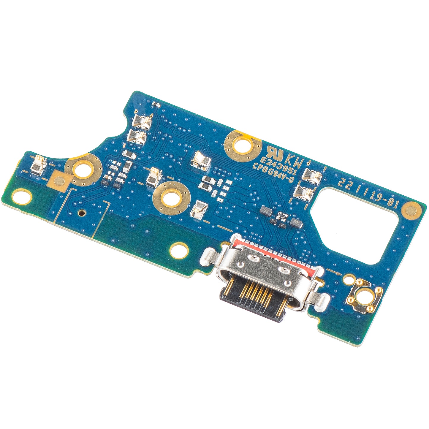 Placa de ligação de carregamento do microfone do Motorola Moto E32s, Service Pack 5P68C20804
