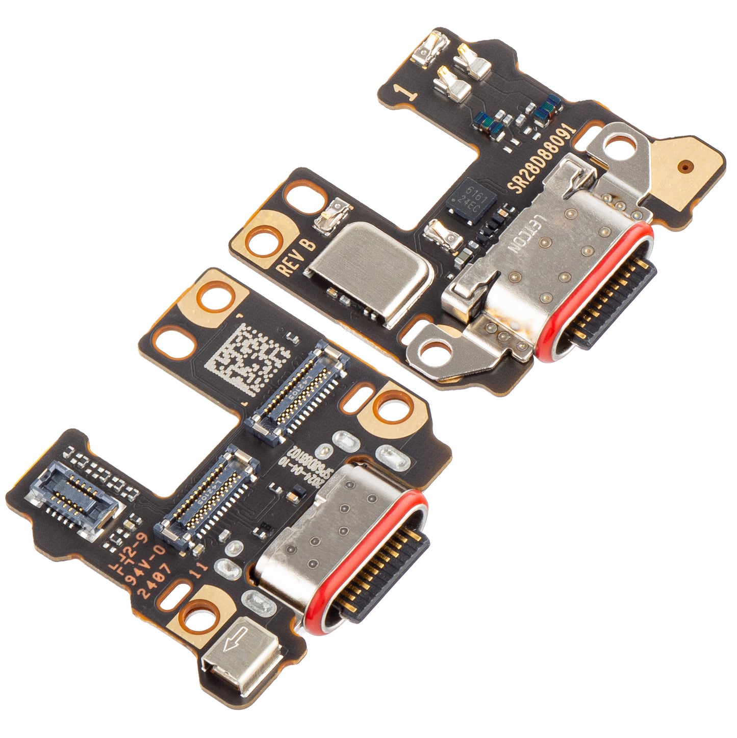 Placa com Conector de Carregamento - Microfone Motorola Edge 40 Neo, Service Pack 5P68C23165