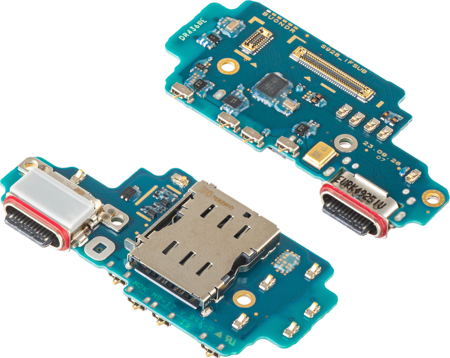 Placa com Conector de Carregamento - Microfone - Módulo Leitor SIM Samsung Galaxy S24 Ultra S928, Service Pack GH96-16497A