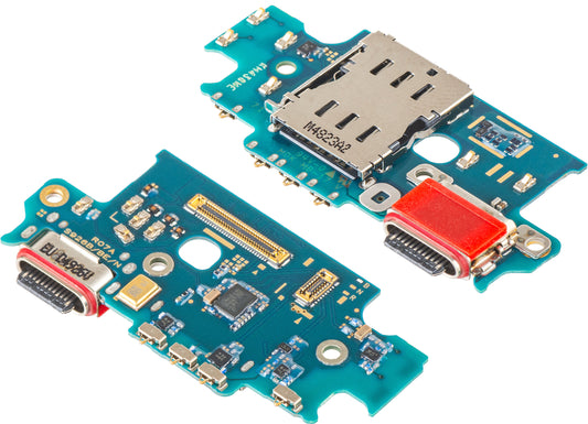 Placa com Conector de Carregamento - Microfone - Módulo Leitor SIM Samsung Galaxy S24+ S926, Service Pack GH96-16542A