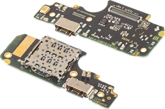 Placa com Conector de Carregamento - Microfone - Módulo Leitor SIM Xiaomi Redmi Note 12 Pro 4G, Service Pack 5600020K6A00