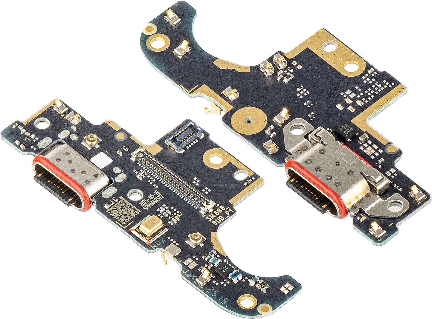 Placa com Conector de Carregamento - Microfone Motorola Moto G86, Service Pack 5B28C30464