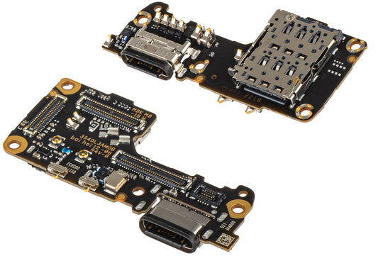 Placa com Conector de Carregamento - Microfone - Módulo Leitor SIM Xiaomi 12S / 12X / 12, Service Pack 5600010L3A00