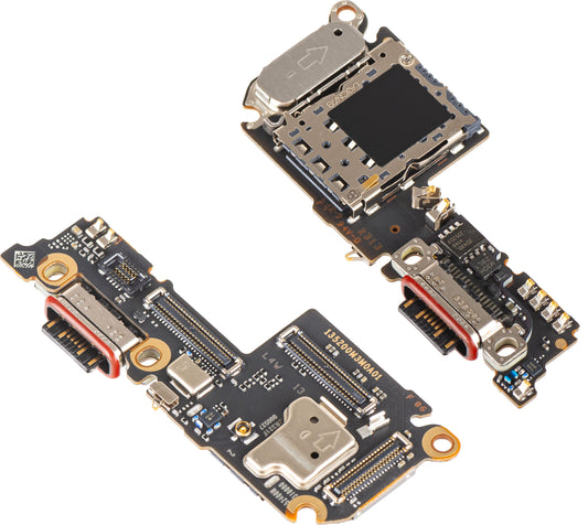 Placa com Conector de Carregamento - Microfone - Módulo Leitor SIM Xiaomi 13, Service Pack 56000100M300