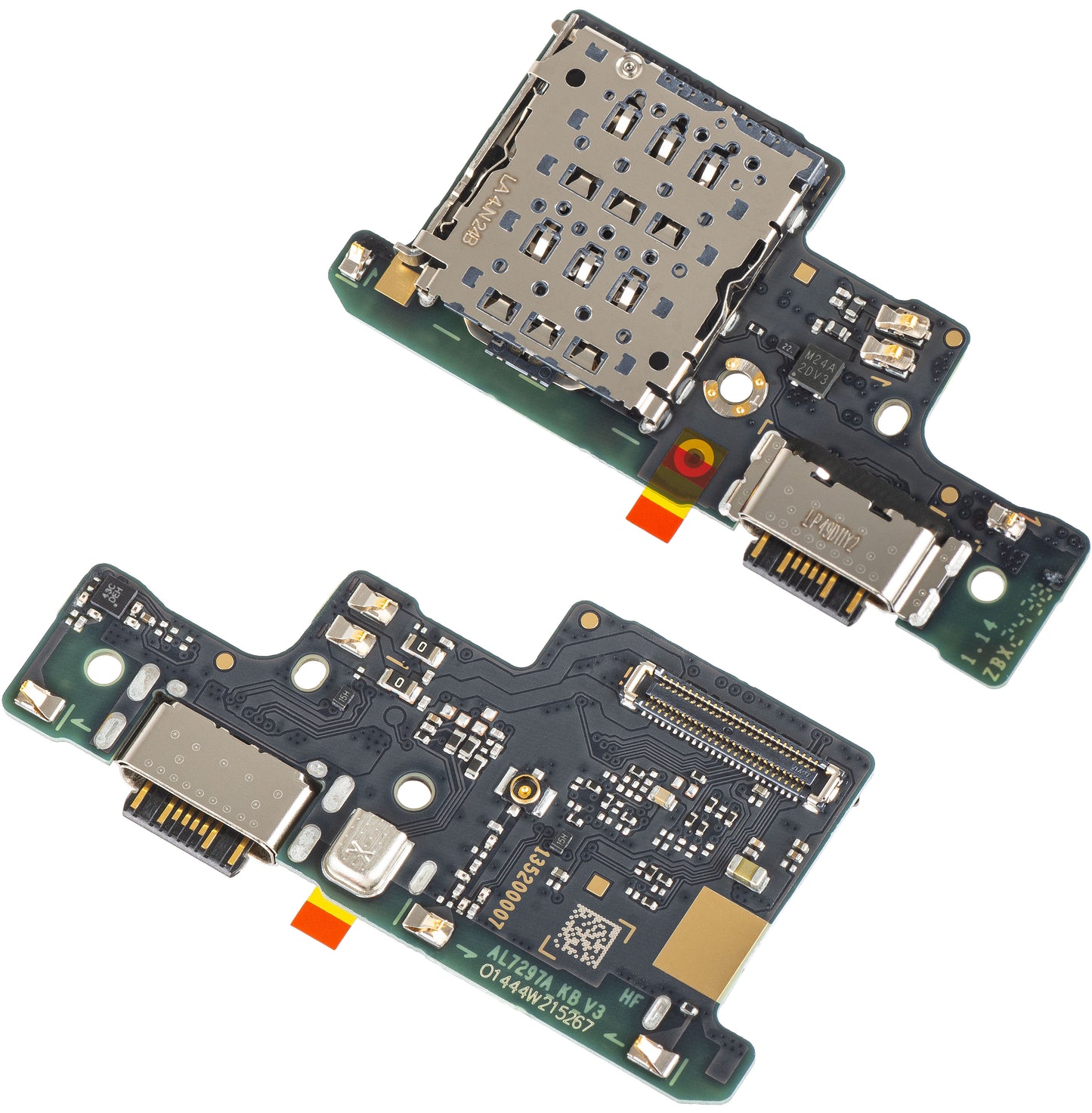 Placa com Conector de Carregamento - Microfone - Módulo Leitor SIM Xiaomi Redmi Note 14 4G, Service Pack 5600020000700